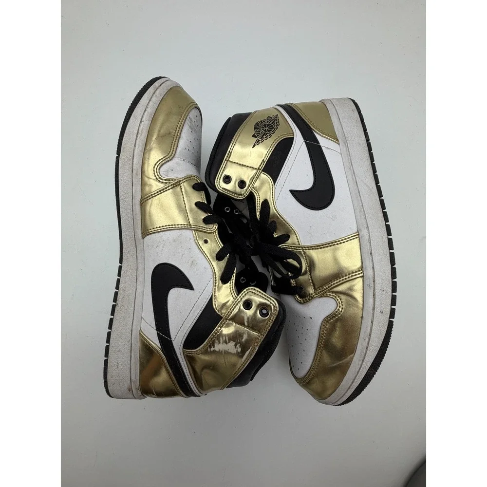 Jordan Air Jordan 1 Mid Metallic Gold DC1419-700 Mens Size 13 No Box